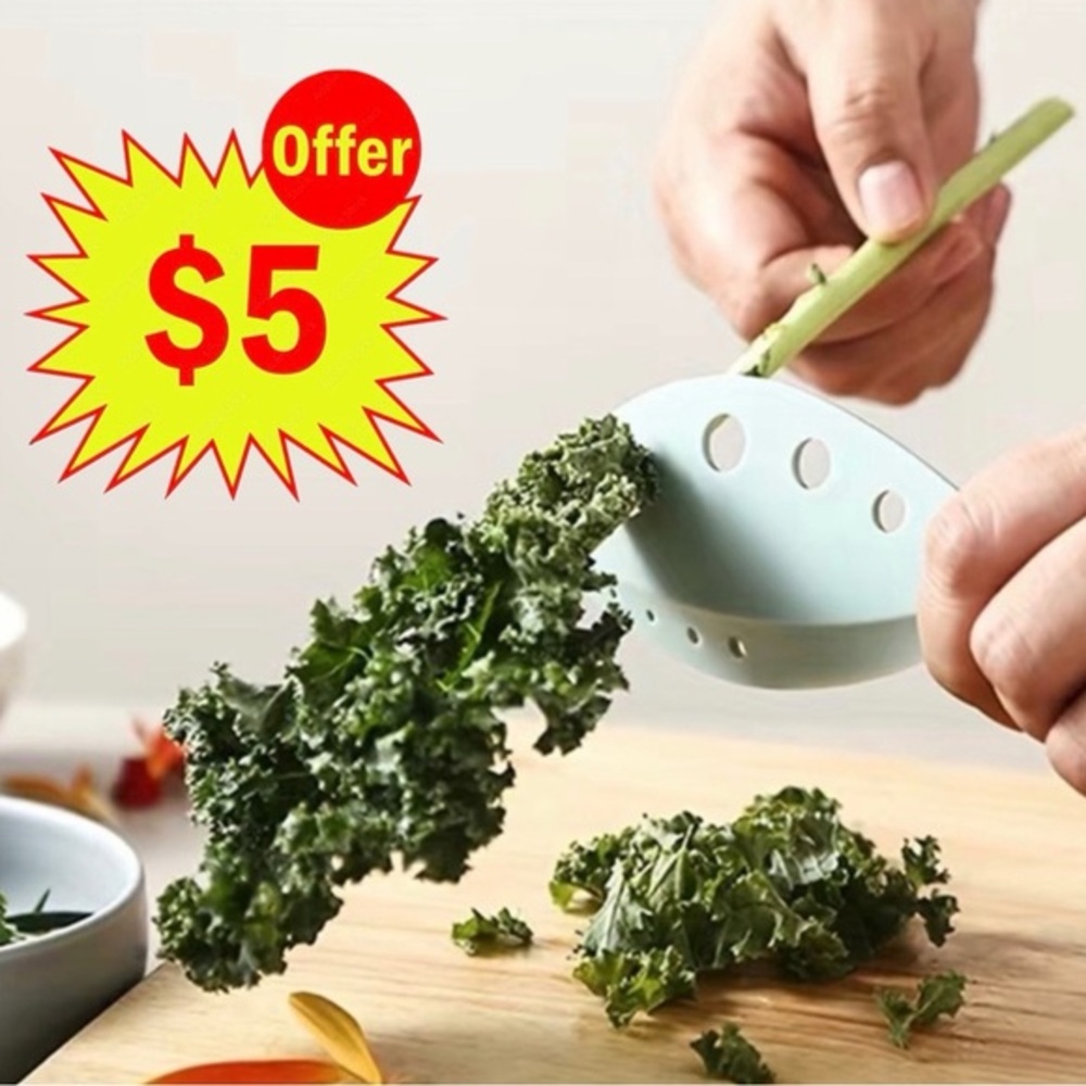 💠NEW💠 1pc, Leaf Stripper  Kitchen Vegetable Leaf Stripper Plastic Leaf Peeler